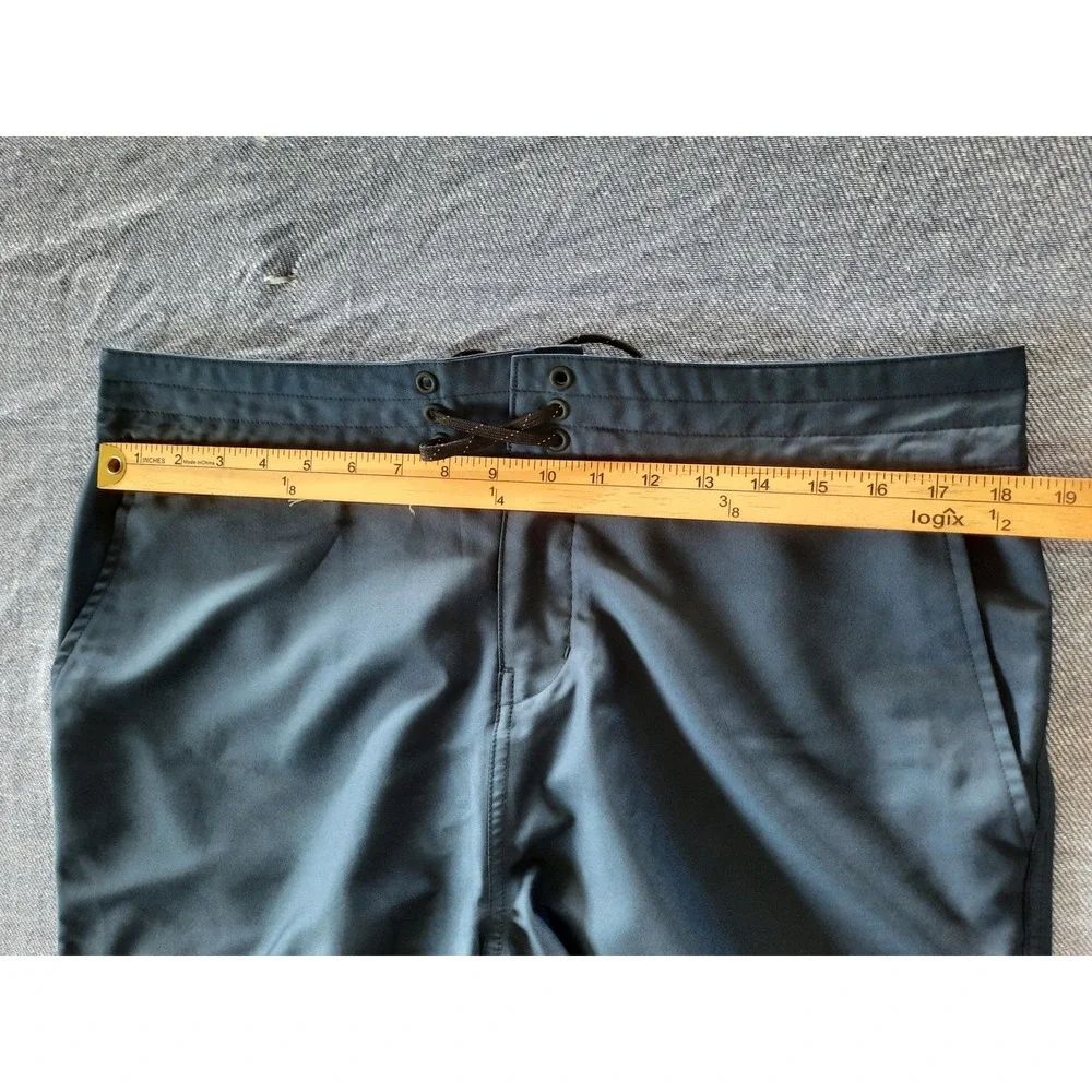 Outerknown Apex Boardshorts Mens 34 Navy  Blue Recycled Polyester Swim Trunks